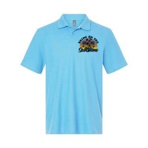 Bring On The Sunshine Sun Summer Tropical Coconut Palm Tree Gift Softstyle Adult Sport Polo