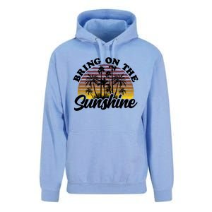 Bring On The Sunshine Sun Summer Tropical Coconut Palm Tree Gift Unisex Surf Hoodie