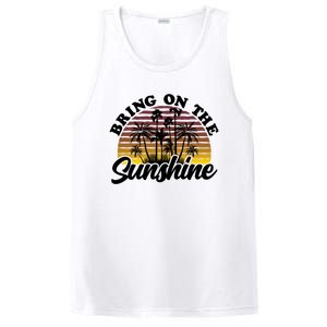 Bring On The Sunshine Sun Summer Tropical Coconut Palm Tree Gift PosiCharge Competitor Tank