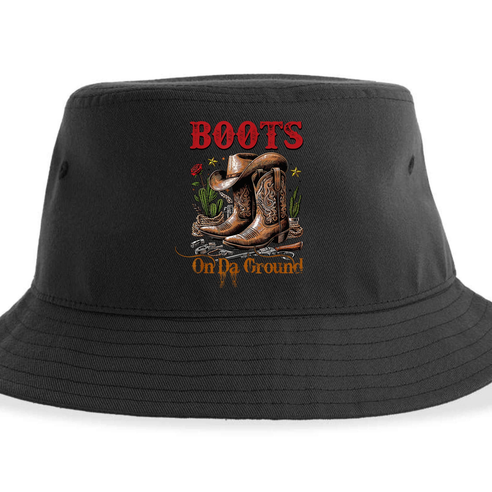 Boots On The Ground Cowgirl Linedance Boot Cowboy Western Sustainable Bucket Hat