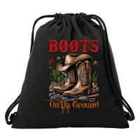 Boots On The Ground Cowgirl Linedance Boot Cowboy Western Drawstring Bag