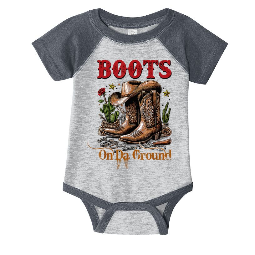 Boots On The Ground Cowgirl Linedance Boot Cowboy Western Infant Baby Jersey Bodysuit