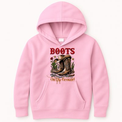 Boots On The Ground Cowgirl Linedance Boot Cowboy Western Kids Hoodie