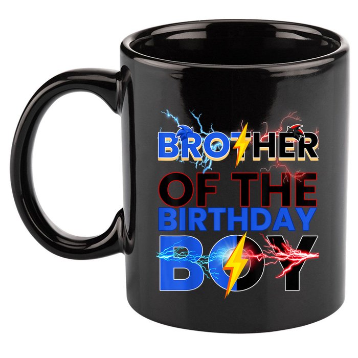 Brother Of The Birthday Boy Hedgehog Family Party 11oz C Handle Ceramic Mug