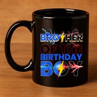 Brother Of The Birthday Boy Hedgehog Family Party 11oz C Handle Ceramic Mug