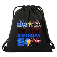Brother Of The Birthday Boy Hedgehog Family Party Drawstring Bag