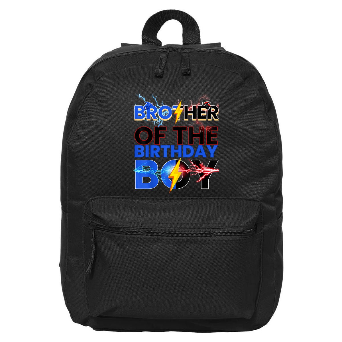 Brother Of The Birthday Boy Hedgehog Family Party 16 in Basic Backpack