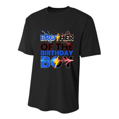 Brother Of The Birthday Boy Hedgehog Family Party Youth Performance Sprint T-Shirt