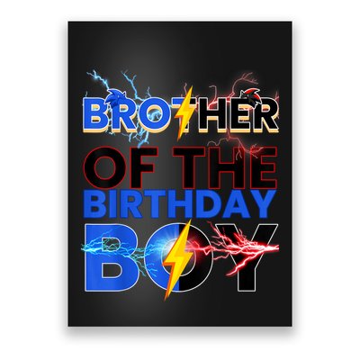 Brother Of The Birthday Boy Hedgehog Family Party Poster