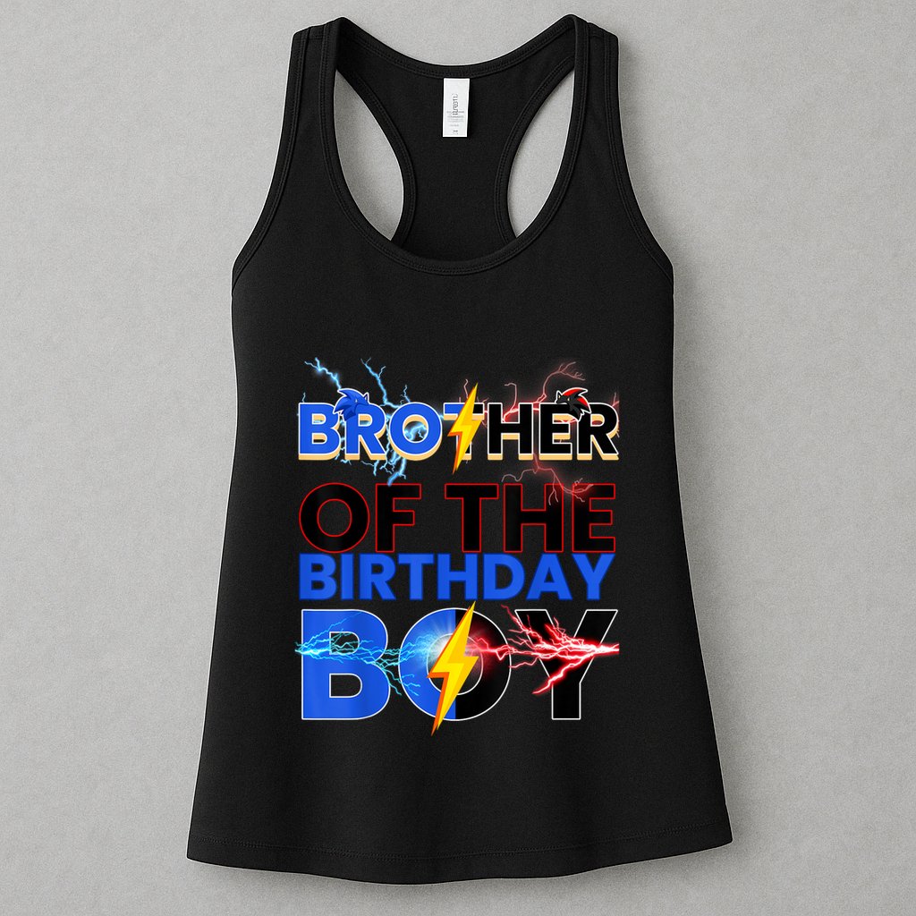 Brother Of The Birthday Boy Hedgehog Family Party Womens Tank Top