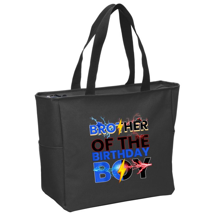 Brother Of The Birthday Boy Hedgehog Family Party Zip Tote Bag