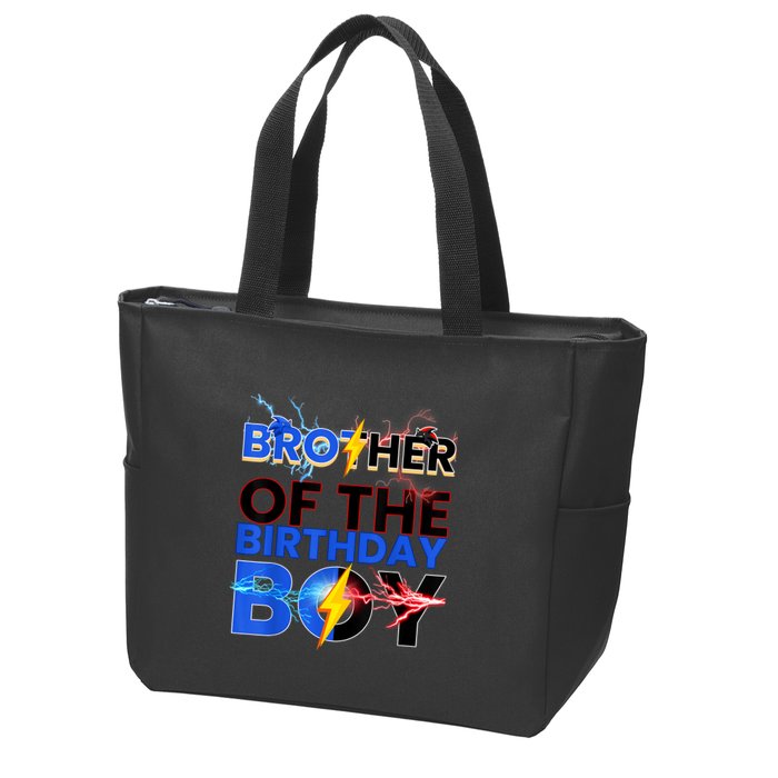 Brother Of The Birthday Boy Hedgehog Family Party Zip Tote Bag