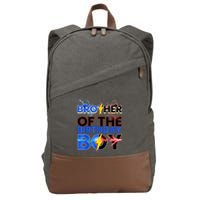 Brother Of The Birthday Boy Hedgehog Family Party Cotton Canvas Backpack