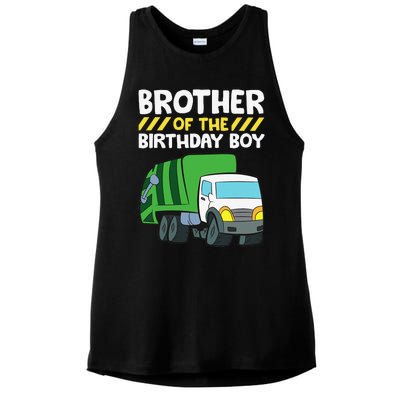 Brother Of The Birthday Garbage Truck Birthday Party Ladies PosiCharge Tri-Blend Wicking Tank