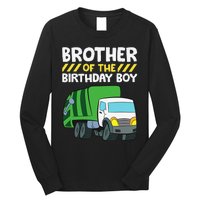 Brother Of The Birthday Garbage Truck Birthday Party Long Sleeve Shirt