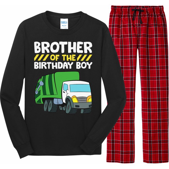 Brother Of The Birthday Garbage Truck Birthday Party Long Sleeve Pajama Set