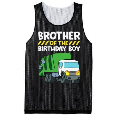 Brother Of The Birthday Garbage Truck Birthday Party Mesh Reversible Basketball Jersey Tank