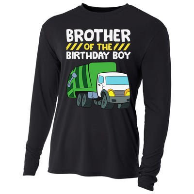 Brother Of The Birthday Garbage Truck Birthday Party Cooling Performance Long Sleeve Crew