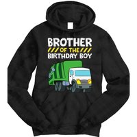 Brother Of The Birthday Garbage Truck Birthday Party Tie Dye Hoodie