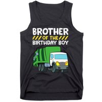 Brother Of The Birthday Garbage Truck Birthday Party Tank Top