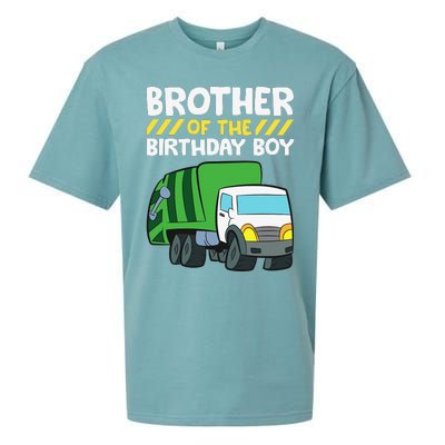 Brother Of The Birthday Garbage Truck Birthday Party Sueded Cloud Jersey T-Shirt