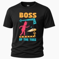 Boss Of The Toss Dad Cornhole Game Bean Bag Toss Funny Performance Shirt