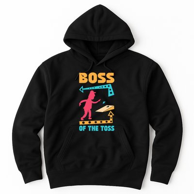 Boss Of The Toss Dad Cornhole Game Bean Bag Toss Funny Hoodie