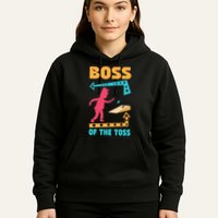 Boss Of The Toss Dad Cornhole Game Bean Bag Toss Funny Hoodie