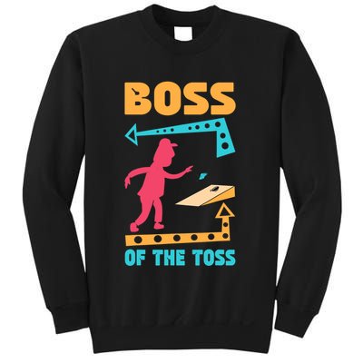Boss Of The Toss Dad Cornhole Game Bean Bag Toss Funny Sweatshirt