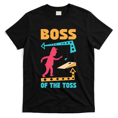 Boss Of The Toss Dad Cornhole Game Bean Bag Toss Funny T-Shirt