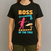 Boss Of The Toss Dad Cornhole Game Bean Bag Toss Funny T-Shirt