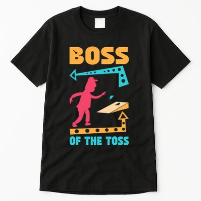 Boss Of The Toss Dad Cornhole Game Bean Bag Toss Funny Tall T-Shirt