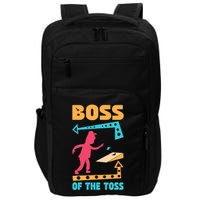 Boss Of The Toss Dad Cornhole Game Bean Bag Toss Funny Impact Tech Backpack