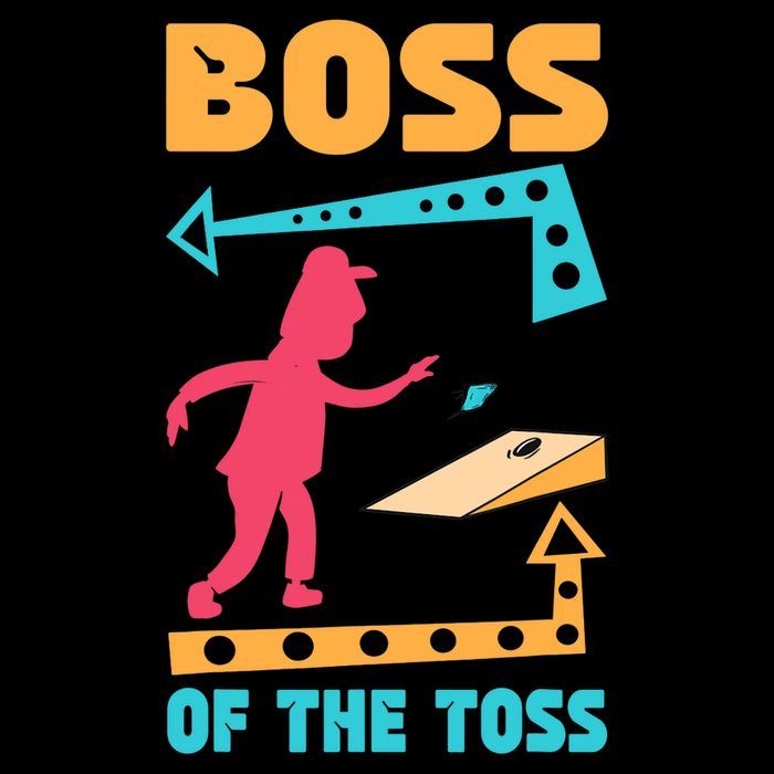 Boss Of The Toss Dad Cornhole Game Bean Bag Toss Funny Impact Tech Backpack