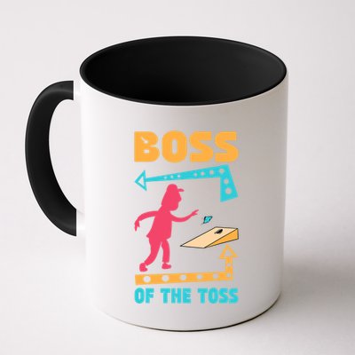 Boss Of The Toss Dad Cornhole Game Bean Bag Toss Funny Mug