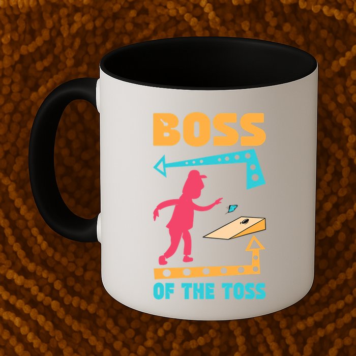 Boss Of The Toss Dad Cornhole Game Bean Bag Toss Funny Mug