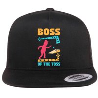 Boss Of The Toss Dad Cornhole Game Bean Bag Toss Funny Flatbill Hat