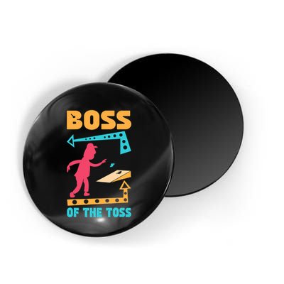 Boss Of The Toss Dad Cornhole Game Bean Bag Toss Funny Magnet
