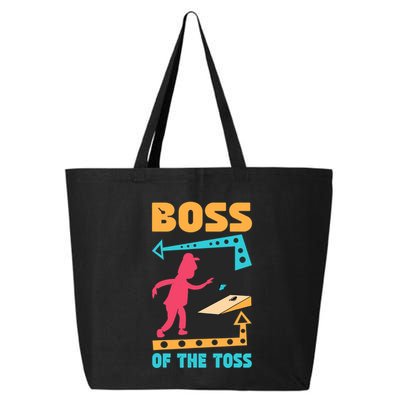 Boss Of The Toss Dad Cornhole Game Bean Bag Toss Funny 25L Jumbo Tote