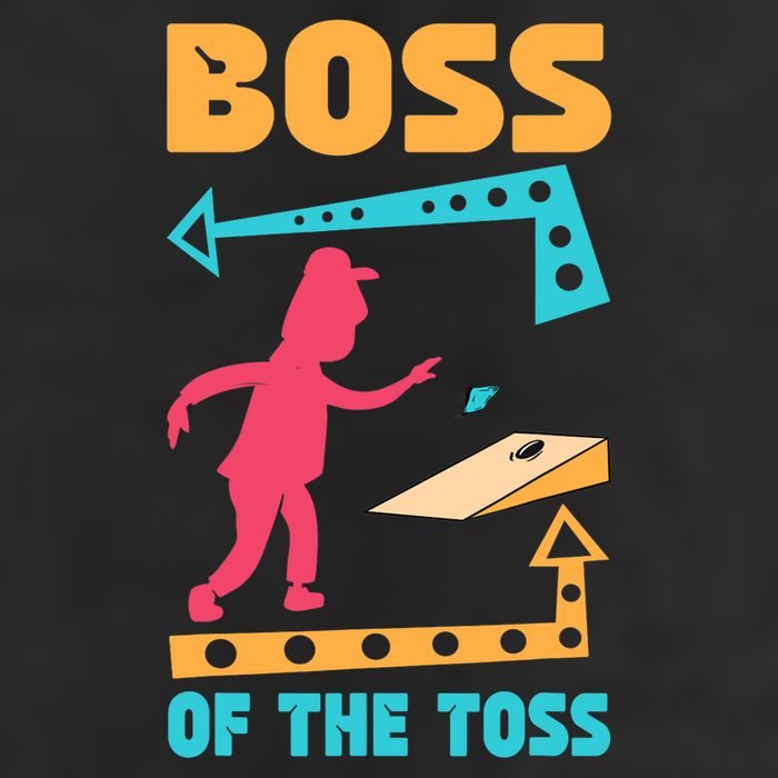 Boss Of The Toss Dad Cornhole Game Bean Bag Toss Funny 25L Jumbo Tote