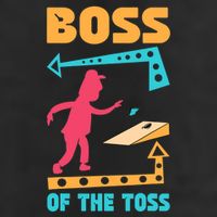 Boss Of The Toss Dad Cornhole Game Bean Bag Toss Funny Trucker Hat