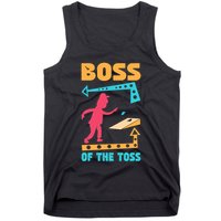 Boss Of The Toss Dad Cornhole Game Bean Bag Toss Funny Tank Top