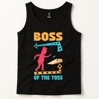 Boss Of The Toss Dad Cornhole Game Bean Bag Toss Funny Tank Top