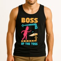 Boss Of The Toss Dad Cornhole Game Bean Bag Toss Funny Tank Top