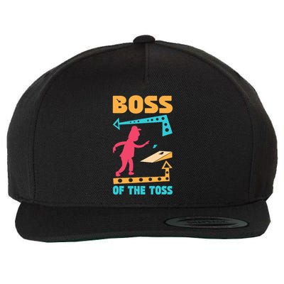 Boss Of The Toss Dad Cornhole Game Bean Bag Toss Funny Wool Snapback Cap