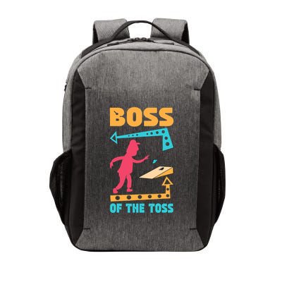 Boss Of The Toss Dad Cornhole Game Bean Bag Toss Funny Vector Backpack