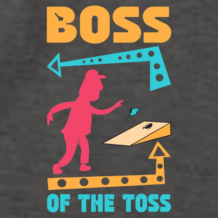 Boss Of The Toss Dad Cornhole Game Bean Bag Toss Funny Vector Backpack