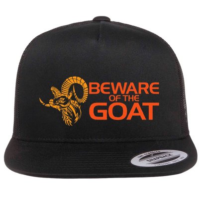 Beware Of The Goat Freemason Masonic Freemasonry Flat Bill Trucker Hat