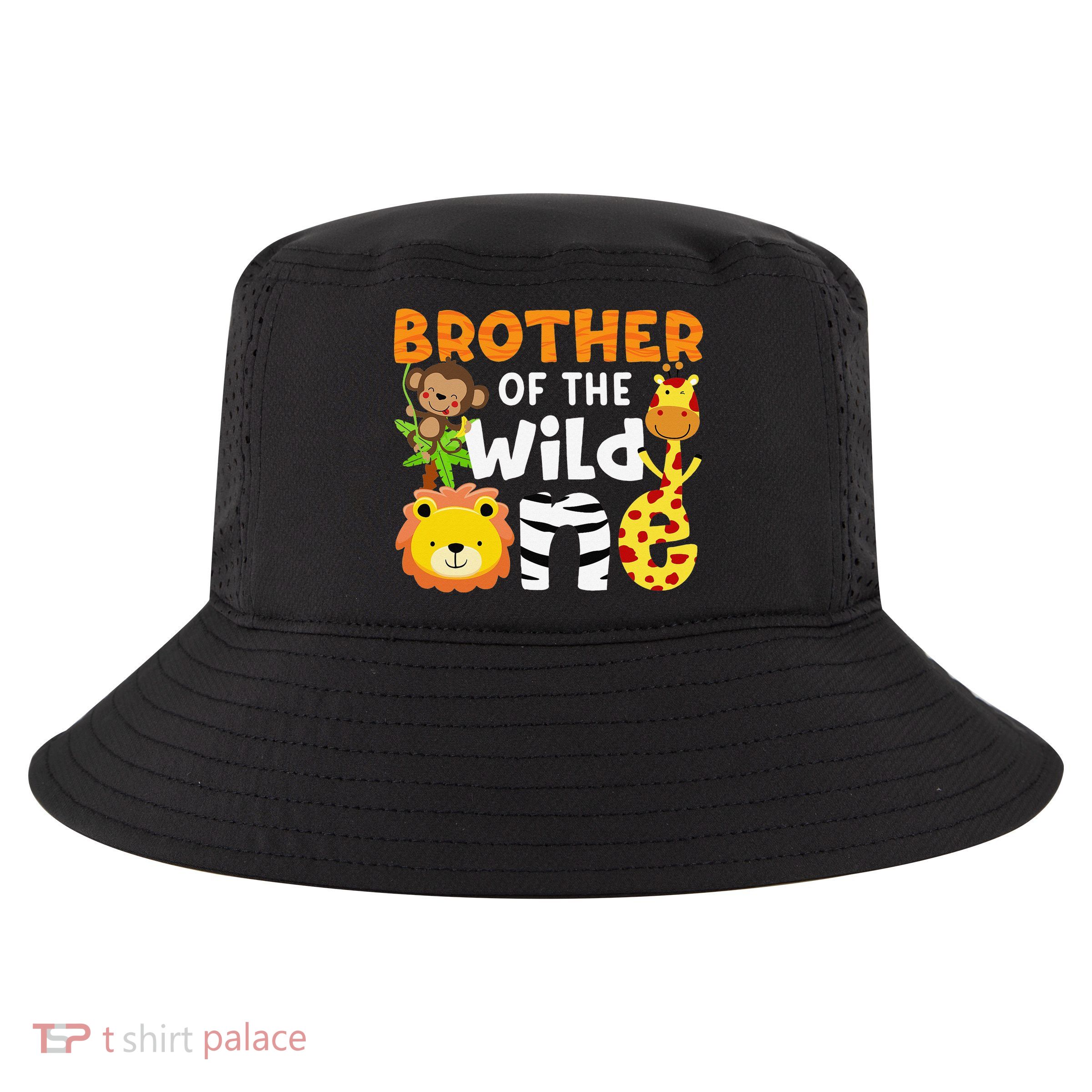 Brother of the Wild One Zoo Theme Bday Safari Jungle Animals Cool Comfort Performance Bucket Hat