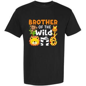 Brother of the Wild One Zoo Theme Bday Safari Jungle Animals Garment-Dyed Heavyweight T-Shirt